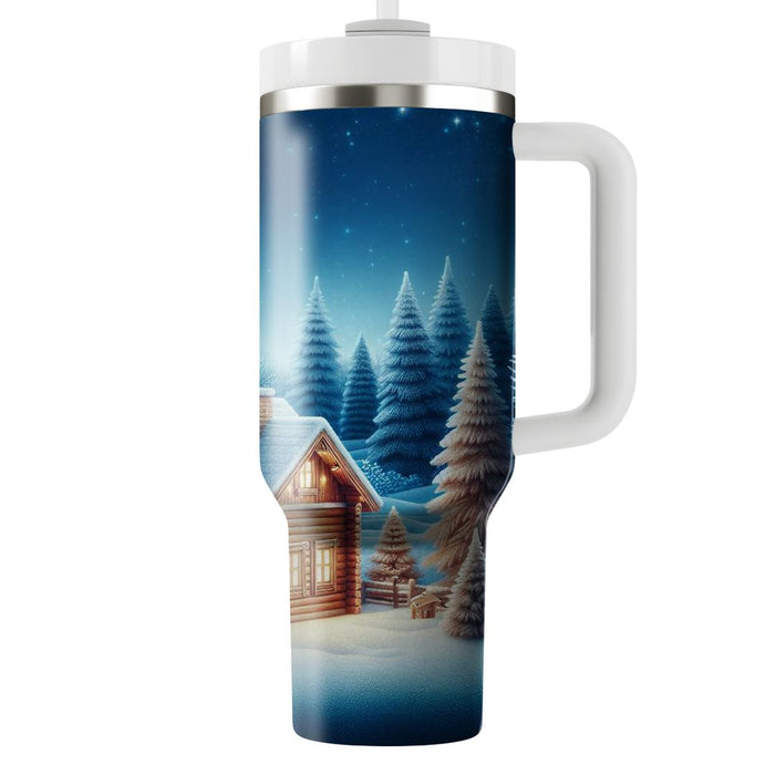 Winter Lodge Retreat  Tumbler Cups