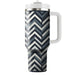 Slate Zigzag Chevron  Personalized Tumblers