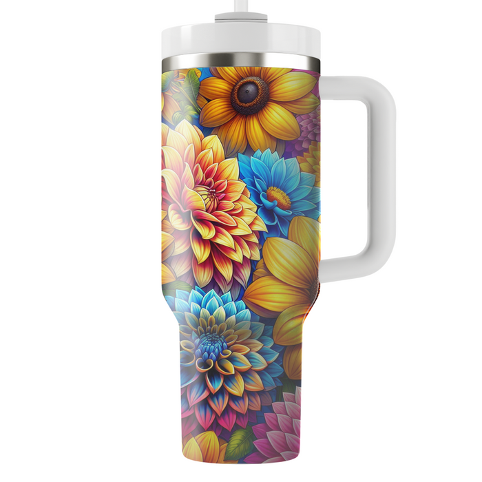 Vibrant Flower Explosion  Insulated Tumblers