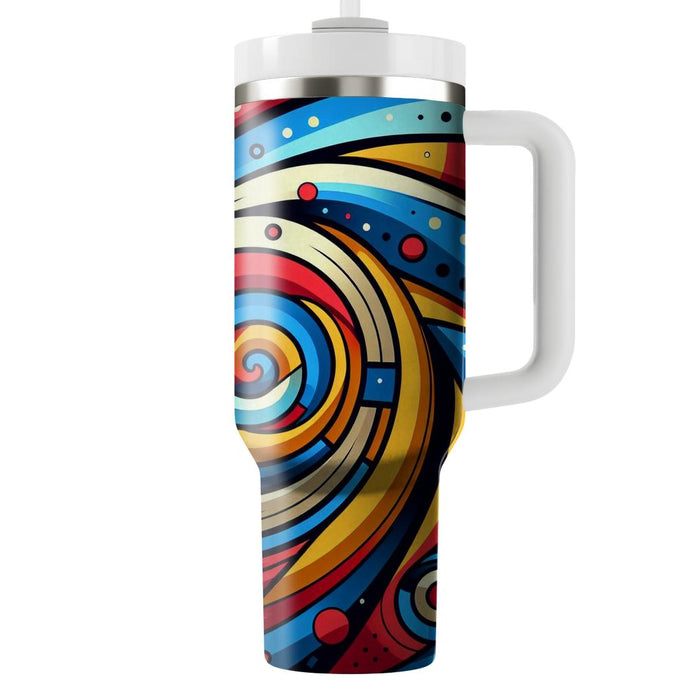 Vivid Spiral Design  Travel Tumblers