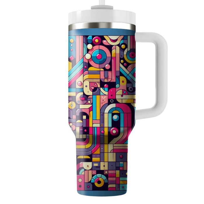 Funky Retro Mosaic  Travel Tumblers