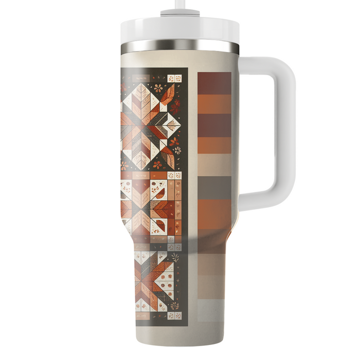 Autumn Vintage Quilt  Custom Tumblers