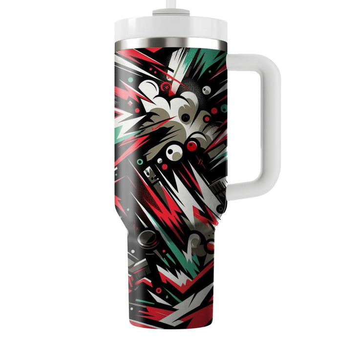 Urban Graffiti Pulse  Travel Tumblers