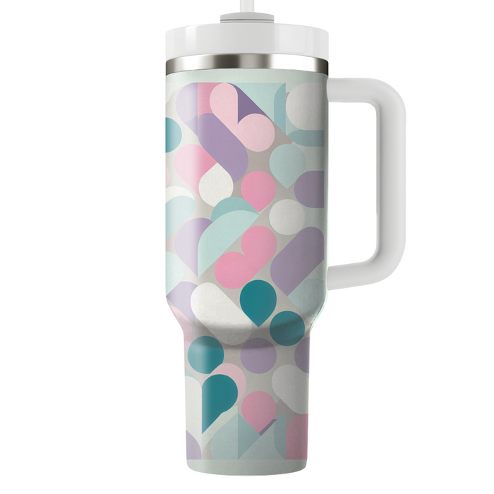 Interlocking Geometric Hearts  Insulated Tumblers