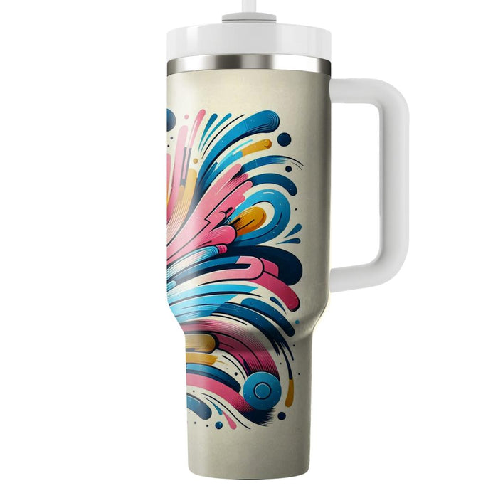 Abstract Brush Strokes  Tumbler Cups