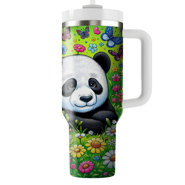 Gentle Panda Meadow  Custom Tumblers