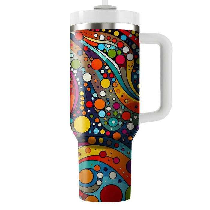 Vibrant Rainbow Dots  Custom Tumblers