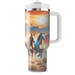 Wild Mustangs Running  Tumbler Cups