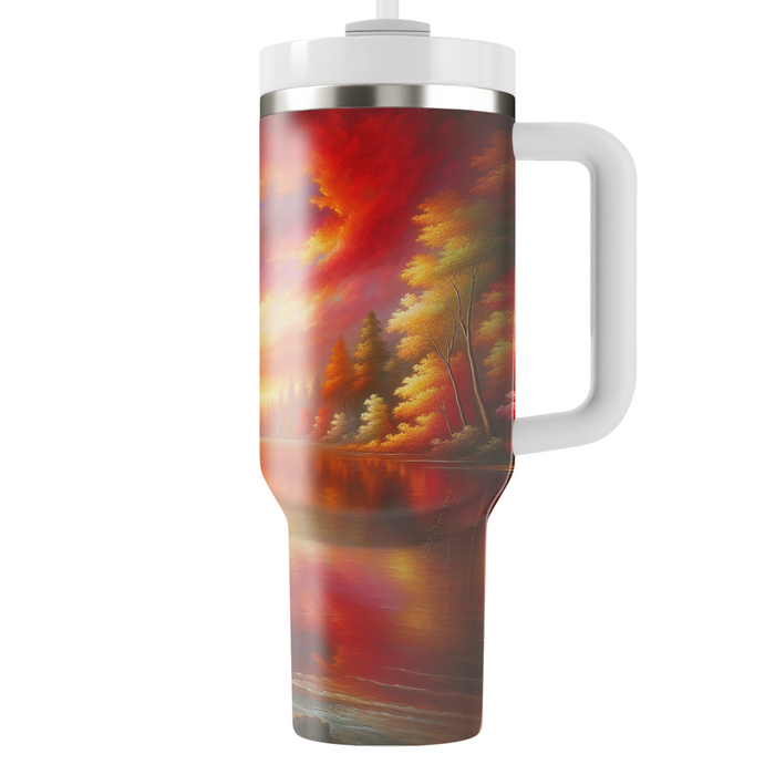 Autumn Sunset Reflections  Personalized Tumblers