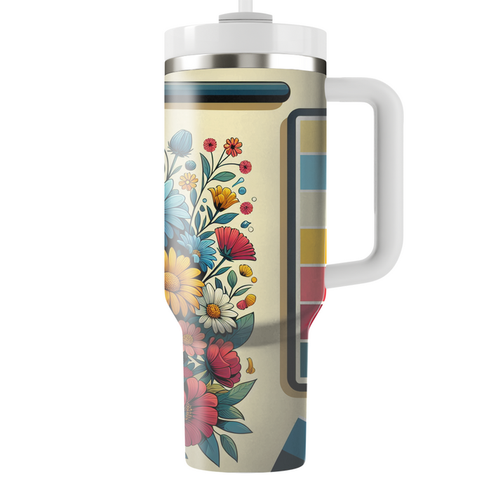 Bright Floral Patchwork  Custom Tumblers