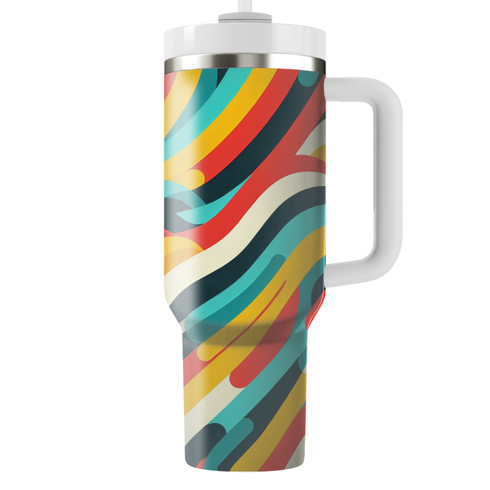 Bold And Bright Stripe Fusion  Unique Tumblers