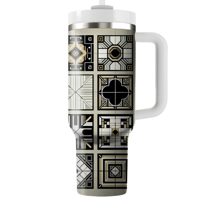 Chic Art Deco Tiles  Travel Tumblers