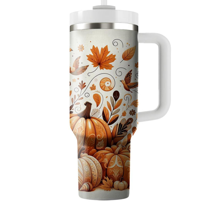 Whimsical Harvest - Thanksgiving Fantasy  Tumblers For Gifts