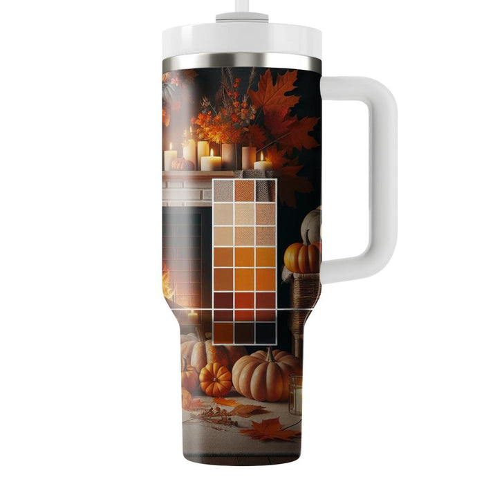 Autumn Fireside Gatherings  Tumblers With Lids