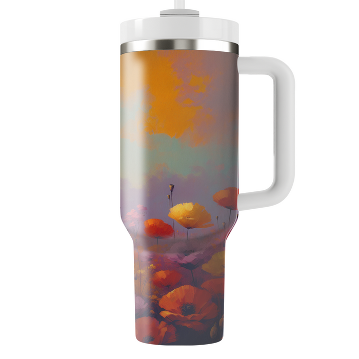 Sunset Poppy Paradise  Insulated Tumblers