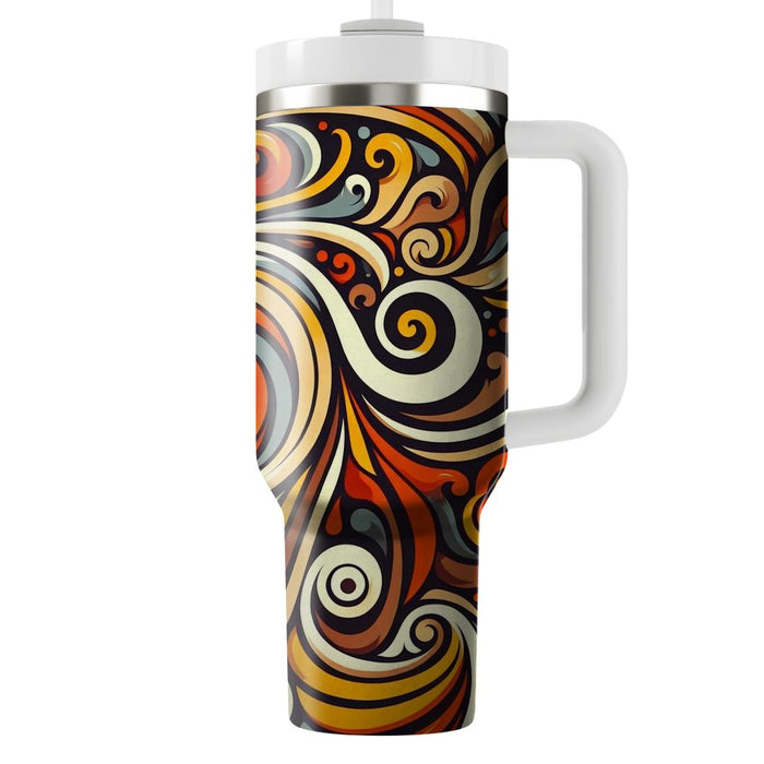 Retro Paisley Kaleidoscope  Tumblers With Lids