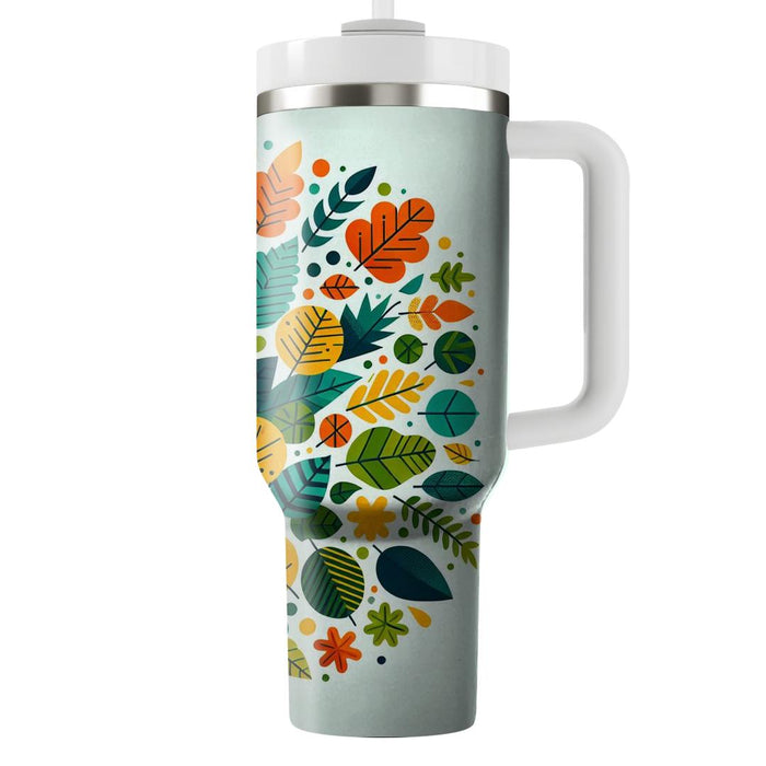 Retro Funky Foliage  Travel Tumblers