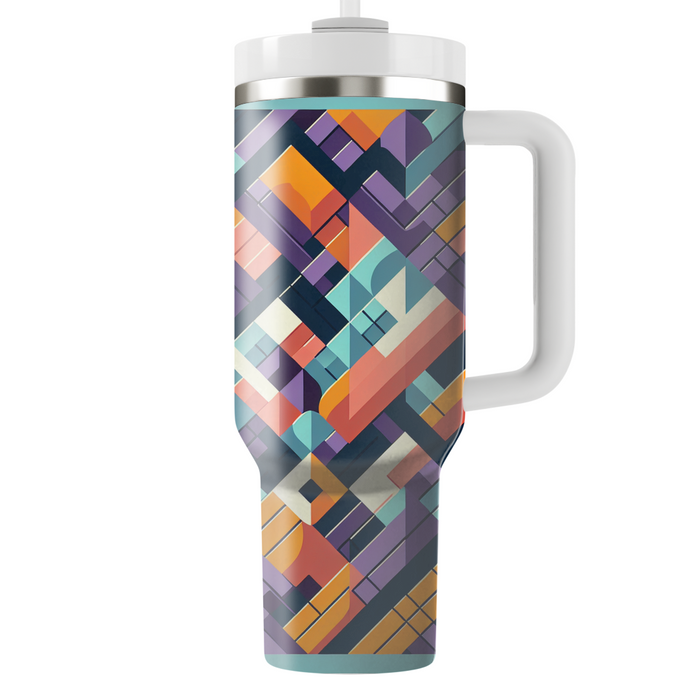 Angular Mosaic Fusion  Decorative Tumblers