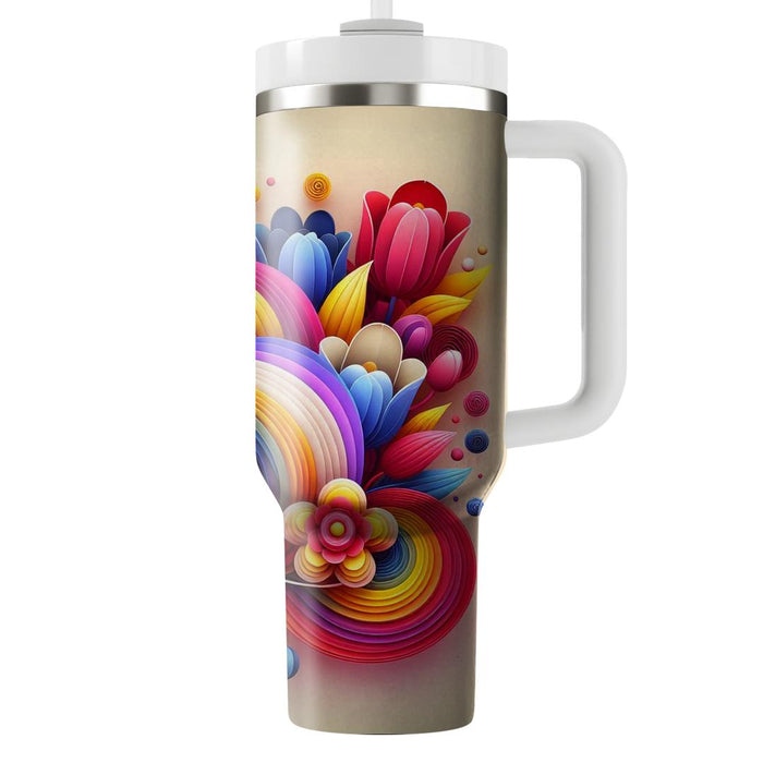 Spring Tulip Melody  Tumbler Cups