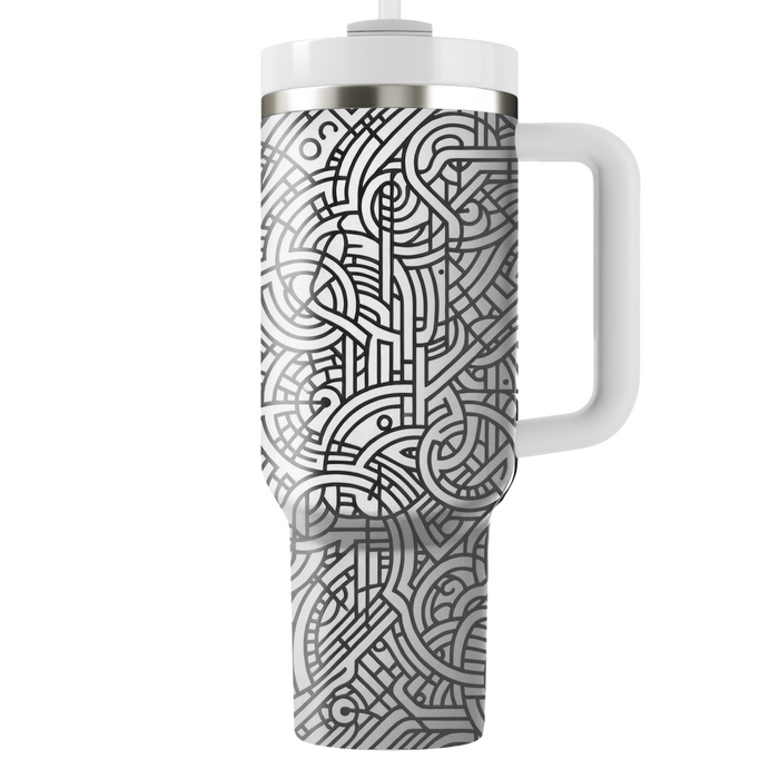 Abstract Line Art Tumbler Cups