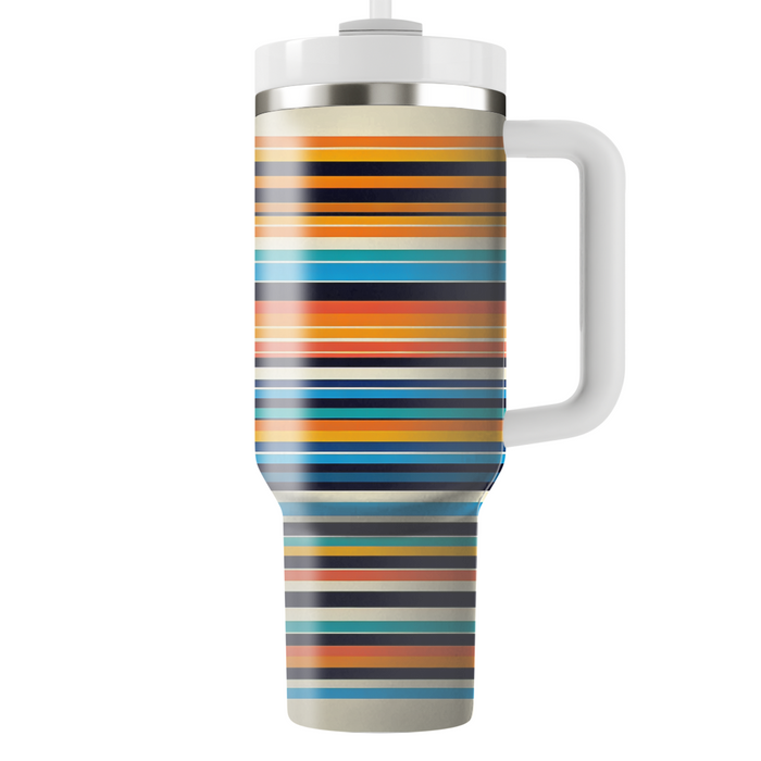 Vibrant Funky Stripes Travel Tumblers