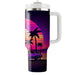 Synthwave Sunset Boulevard  Travel Tumblers