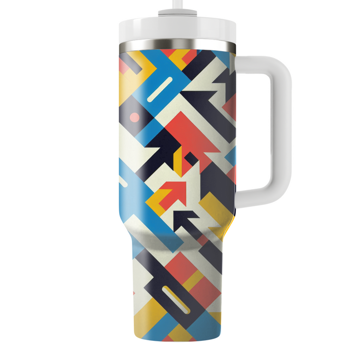 Geometric Arrow Pattern  Insulated Tumblers