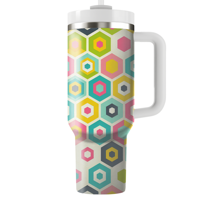 Colorful Hexagon Patchwork Custom Tumblers