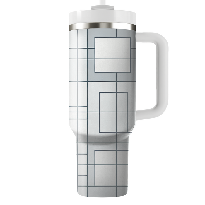 Minimalist Grid Pattern Tumbler Cups