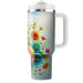 Vibrant Flower Fiesta  Tumbler Cups