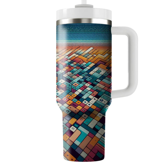 Geometric Mosaic Dreams  Travel Tumblers