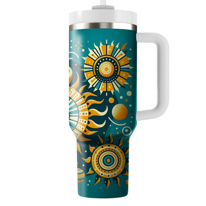 Retro Groovy Sunshine  Decorative Tumblers