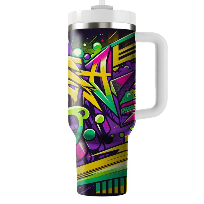 Retro Graffiti  Tumbler Cups