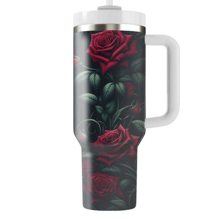 Sophisticated Floral Noir  Custom Tumblers