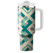 Retro Grid Pattern  Personalized Tumblers