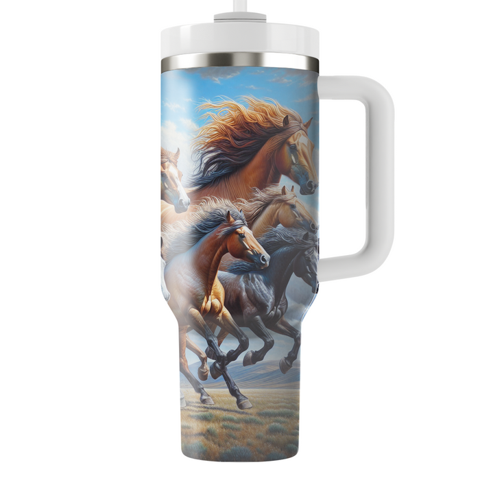 Galloping Wild Horses  Decorative Tumblers