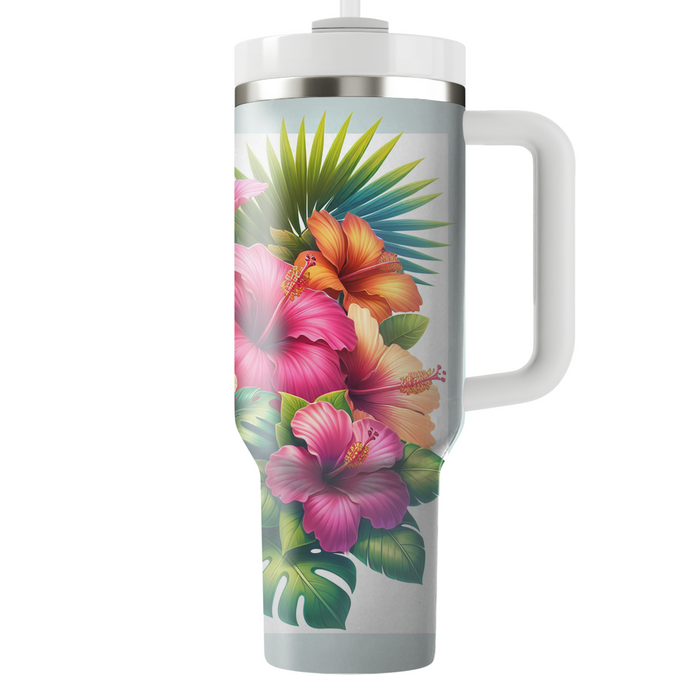 Tropical Paradise Bloom  Travel Tumblers