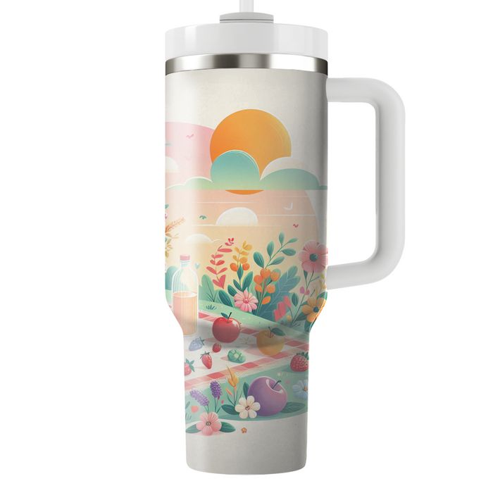 Spring Picnic Bliss  Personalized Tumblers