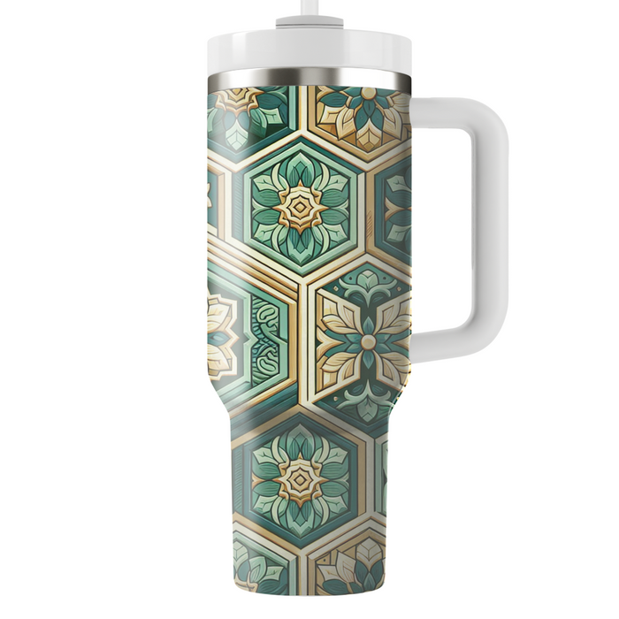 Ornamental Hexagons Decorative Tumblers