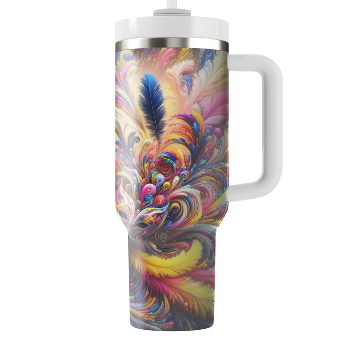 Technicolor Dreams - A Vibrant Carnival  Travel Tumblers