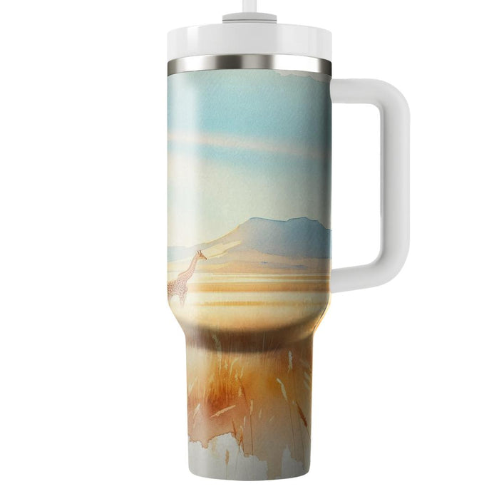 Gentle Giraffe Meadow  Decorative Tumblers