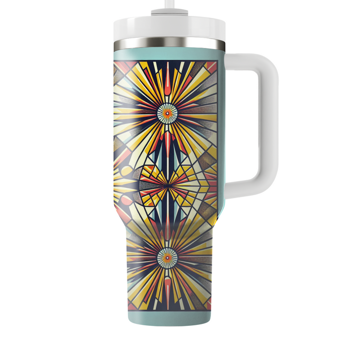 Radiant Geometric Burst  Insulated Tumblers