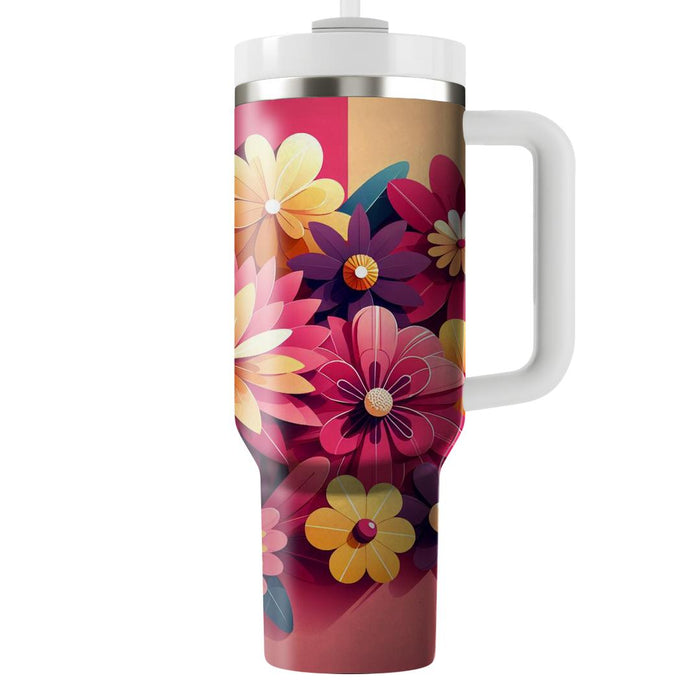 Dramatic Floral Explosion  Travel Tumblers