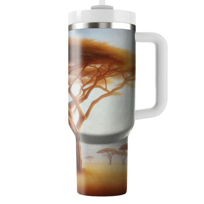 Gentle Giraffe Plains  Travel Tumblers