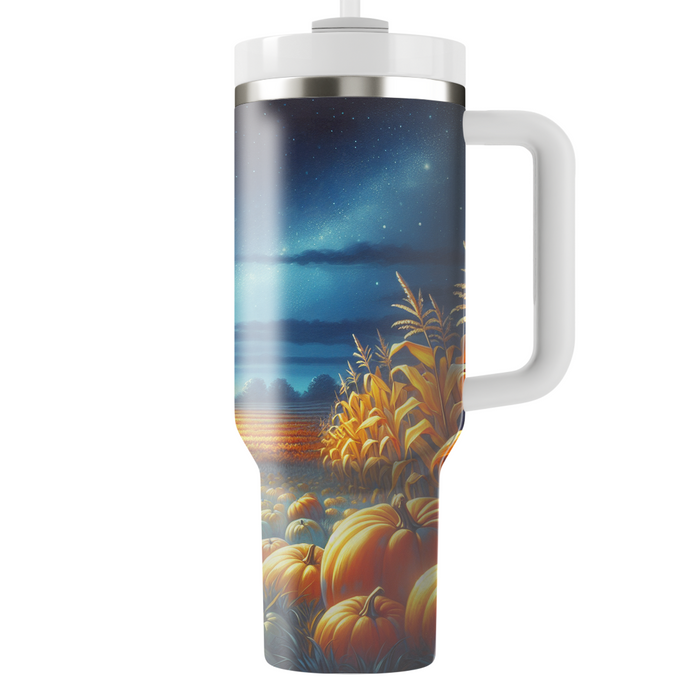 Autumn Moonlit Harvest  Personalized Tumblers