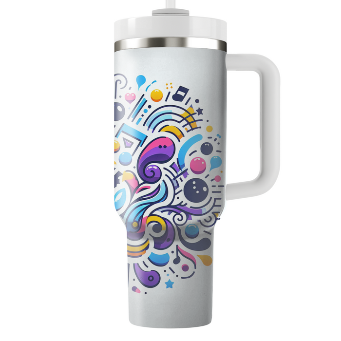 Retro Musical Notes  Custom Tumblers