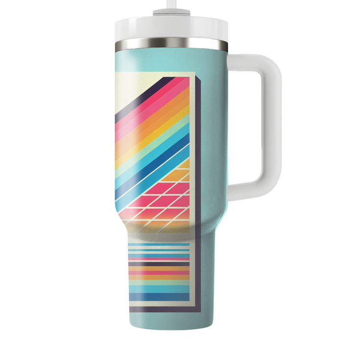 Vibrant Rainbow  Tumblers With Lids