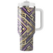 Stylized Floral Diamond  Insulated Tumblers