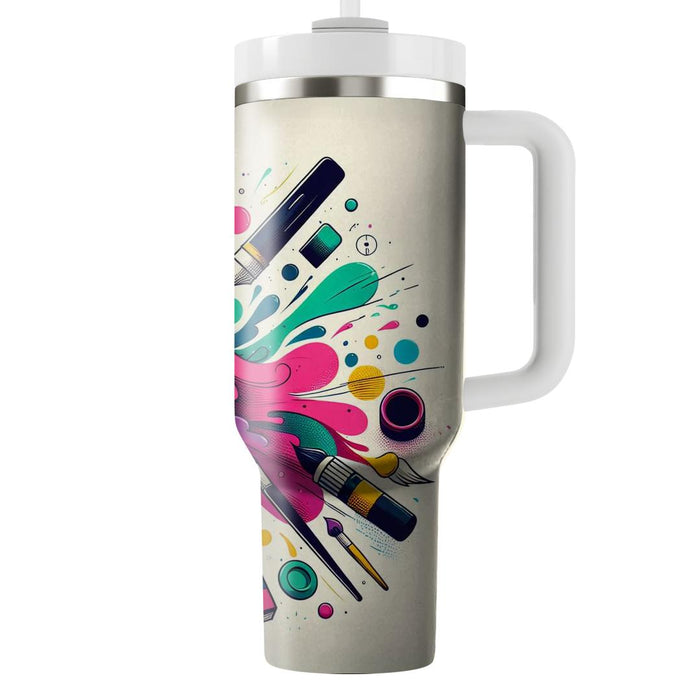 Artistic Ink Splash  Travel Tumblers