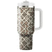 Vintage Diamond Texture  Tumbler Cups